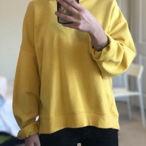 Oversized Sunshine Yellow Crew Neck Sweater